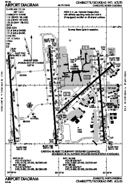 Airport diagram for CLT