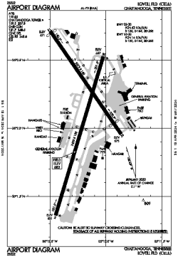 Airport diagram for CHA