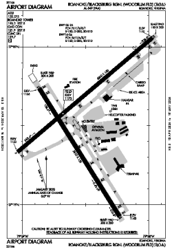 Airport diagram for ROA