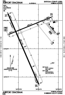 Airport diagram for SHR