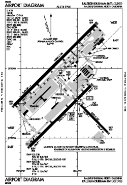 Airport diagram for RDU