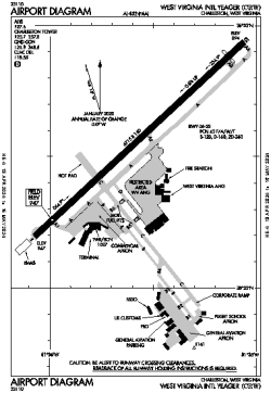 Airport diagram for CRW