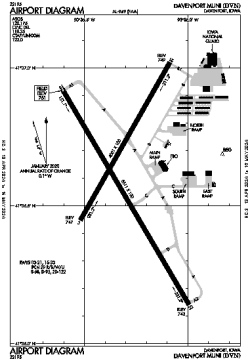 Airport diagram for DVN