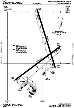 Airport diagram for BRD