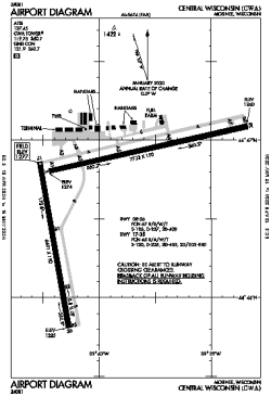 Airport diagram for CWA