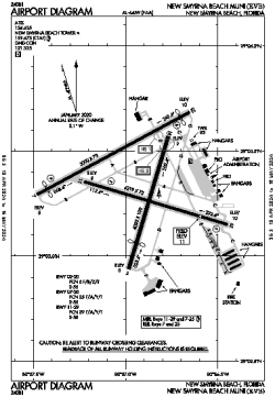 Airport diagram for KEVB