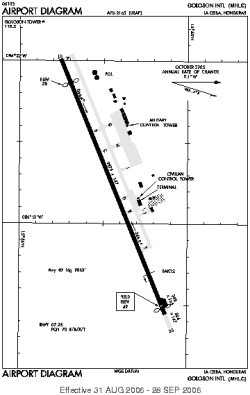 Airport diagram for LCE