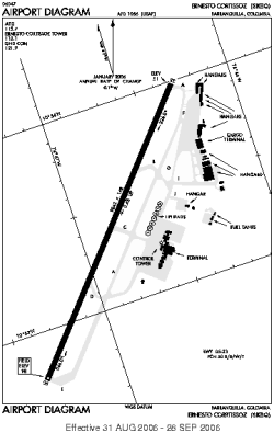 Airport diagram for BAQ