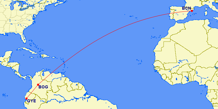 Как планировался маршрут в Южную Америку (весна 2022)