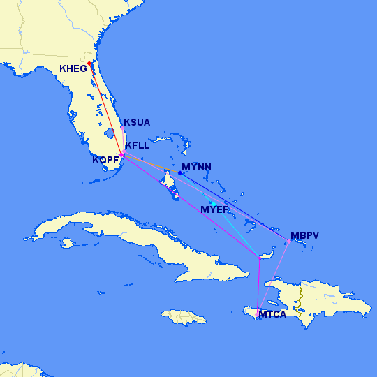 refueling options for Grumman Albatross disaster relief flight to Haiti