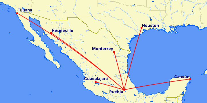 flights to Puebla