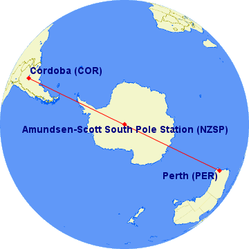 PER-COR, across the south pole