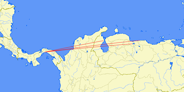 Copa Airlines Venezuela Route Map Caracas Maracaibo Valencia 
