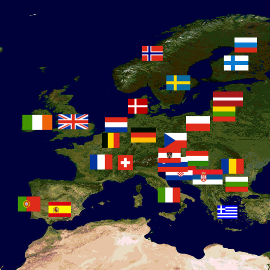27 European countries during first 24 hours
